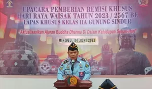 Momen Waisak, 6 WBP Umat Budha Lapas Khusus Gunung Sindur Terima Remisi