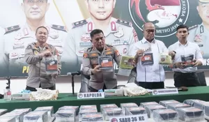 Polisi Cokok Pengedar Sabu 36 Kilogram di Serua Depok