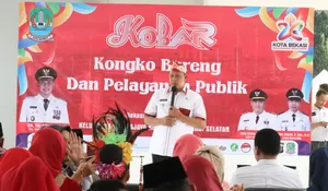 KOBAR dan Pelayanan Publik Gelar 49 Pelayanan di Alun Alun, Ini Kata Plt Wali Kota Bekasi Tri Adhianto