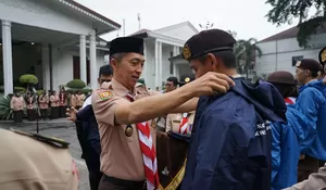 Dedie Rachim Lepas Pramuka Kota Bogor ke World Scout Jamboree di Korea