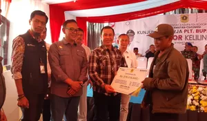 Boling di Cileungsi, BPJS Ketenagakerjaan Serahkan Santunan Sekaligus Buka Layanan