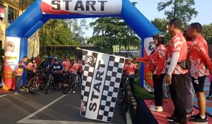Meriahkan HUT Ke-76 Bhayangkara, Polres Subang Bagi-bagi Sepeda di Acara Fun Bike