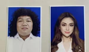 Marshel-Celine Pamer Foto Berlatar Biru Mirip Orang Mau Nikah