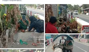 Heboh! Polisi Antar Gelandangan Pulang ke Keluarganya di Klaten