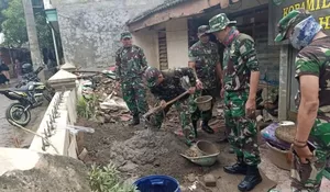 Kodim Turunkan Personil Bersih bersih Perumahan