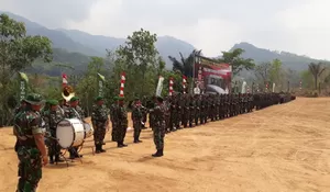 TNI Patroli di Aliran Sungai