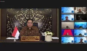 Menko Airlangga: Maksimalkan Potensi Daerah dan Percepat Penyerapan Anggaran Penanganan Covid-19
