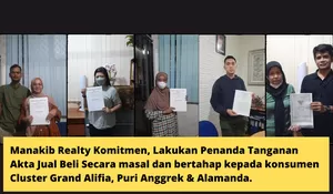 Manakib Realty Lakukan Penandatanganan Akta Jual Beli Masal Secara Bertahap