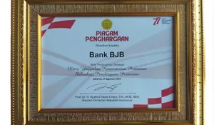 Tingkatkan Kesejahteraan Pelaku Sektor Pertanian, Bank BJB Raih Penghargaan Kementan RI