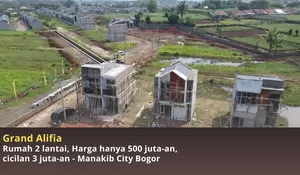 Manakib Realty Luncurkan Rumah 2 Lantai Harga Terjangkau 500 Juta-an di Manakib City Bogor yaitu di Cluster Grand Alifia.
