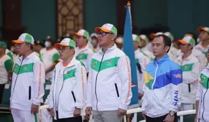 Lepas Kontingen PEPARDA VI Jabar 2022, Plt Bupati Bogor Targetkan Juara Umum