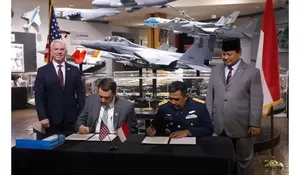 Menhan Prabowo Unggah Momen Saat Teken MoU Pembelian 24 Jet Tempur F-15EX dari AS