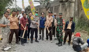 Jalan Penghubung Dua Kampung di Desa Sukamulya Bogor Akhirnya Dibangun