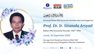 IPB University Berduka, Rektor Periode 1987-1996 Prof Dr H Sitanala Arsyad Berpulang