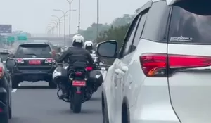Pura-Pura Melakukan Pengawalan, 2 Motor Dishub Bogor Pulang dari Bengkel Masuk Jalan Tol Depok