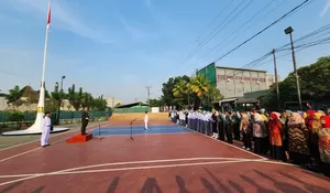 Danramil Cimanggis jadi Pembina Upacara di Sukatani