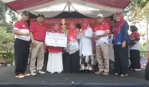 Puncak Kemerdekaan di Tapos Depok Meriah, Bagikan Puluhan Doorprize Menarik