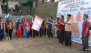 Tingkatkan Kualitas Pendidikan Pramuka, Ratusan Siswa Antusias Ikuti Jamran Tingkat Kecamatan Cijeruk