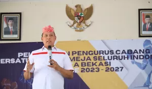 Lantik Pengcab PTMSI Kota Bekasi, Ini Pesan Wali Kota Tri Adhianto