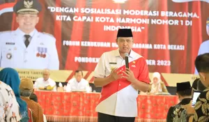 Hadiri Sosialisasi PBM FKUB, Wali Kota Bekasi Tri Adhianto Peduli Kesejahteraan Lansia