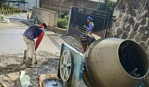 Pemdes Gadog Beton Jalan dan Bangun TPT