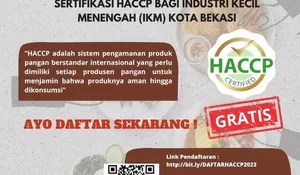 Disgadperin Fasilitasi Implementasi dan Sertifikasi HACCP buat Pelaku Industri Kecil Menengah di Kota Bekasi