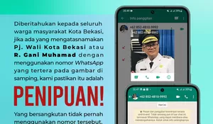Ada Nomor WA Palsu Catut Nama Pj Wali Kota Bekasi Raden Gani Muhammad, Dipakai Minta Uang ke Pejabat