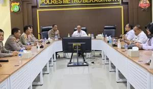 Bahas Pemilu 2024, Pj Wali Kota Bekasi Raden Gani Muhammad Sambangi Polres Metro Bekasi Kota