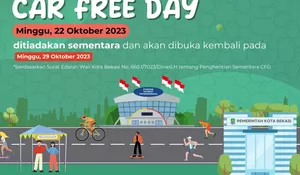 Warga Kota Bekasi Simak Nih! Pemkot Tiadakan CFD Jalan Ahmad Yani Akhir Pekan Ini, Begini Alasannya