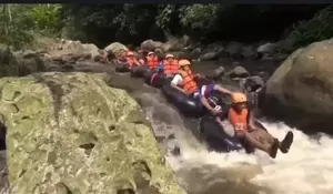 Wisata di Subang, Petualangan Sambil Berseluncur yang aman di River Tubing Curug Cibareubeuy