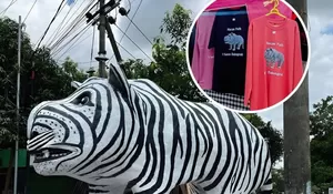 Pasca Viral, Patung Macan Putih Kediri Berhasil Menghidupi UMKM Lokal hingga Melahirkan Merchandise yang Gokil