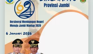 ‎4 Link Twibbon HUT Provinsi Jambi 2026, Daftar Desain Estetik untuk Perayaan 6 Januari Mendatang!