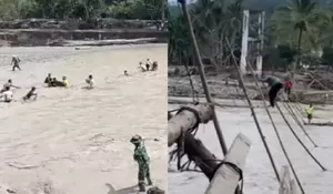 Jembatan Penghubung Desa Reje Payung-Jamat Putus, Ratusan Warga Aceh Tengah Masih Terisolir