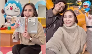 Liburan ke Jepang, Prilly Latuconsina Bagikan Momen Nostalgia Bareng Doraemon Ditemani Omara Esteghlal, Unggahannya Malah Bikin Netizen Gagal Move On