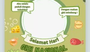 ‎5 Twibbon Hari Gizi Nasional 2026, Desain Terbaru untuk Postingan 25 Januari Mendatang