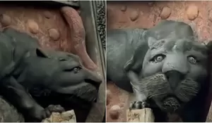 Usai Viral Macan Putih Kediri, Kini Muncul Patung Macan Gemoy di Malang Jatim, Penampakannya Ramai Jadi Sorotan: Mirip Black Panther!