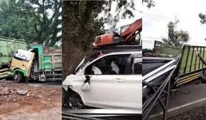 2 Truk dan 1 Mobil Terlibat Kecelakaan Beruntun di Kabat, Banyuwangi, Satu Korban Dilaporkan Meninggal Dunia