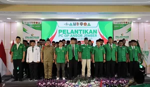Resmi Dilantik, Kader GP Ansor Jember Siap Perkuat Pembangunan Daerah Berbasis Nilai-Nilai Santri
