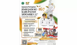 Hari Jadi ke-167 Kabupaten Sidoarjo, Upacara Peringatan Digelar di Alun-Alun dengan Kuota Terbatas
