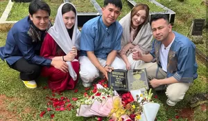 Billy Syahputra hingga Raffi Ahmad Ziarah ke Makam Mpok Alpha, Nyekar sekaligus Ucap Doa Jelang Ramadhan