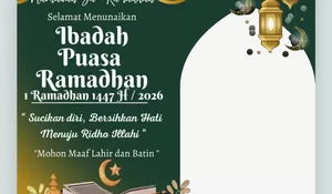 Sambut Puasa! Ini 10 Link Twibbon Ramadhan 2026 atau 1447 Hijriah, Ramadhan Mubarak bagikan di Media Sosial Mulai Sekarang