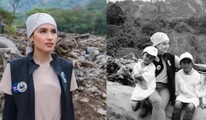 Cinta Laura Kunjungi Aceh, Soroti Ketangguhan Anak-Anak Penyintas Kehilangan Tempat Tinggal
