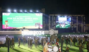 Ribuan Warga Sumatera Utara Sambut Meriah Pembukaan PON XXI/2024 di Stadion Baharoedin Siregar