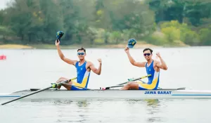 Pedayung Jawa Barat, Briptu Denri Maulidzar, Boyong Tiga Medali Emas di Cabor Dayung Rowing PON XXI Aceh-Sumut 2024