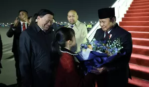 Tiba di Beijing, Presiden Prabowo Disambut Jajar Kehormatan di Bandara