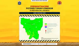 BPBD DKI Jakarta Beri Peringatan Waspada Potensi Longsor di 10 Wilayah pada Desember 2024
