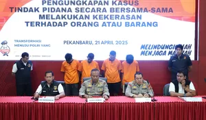 Debt Collector Brutal Serang Korban hingga Halaman Polsek Bukit Raya, Empat Orang Ditangkap