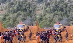 Viral Puluhan Warga Aceh Derek Mobil PLN Lewati Jalan Berlumpur, Terjang Medan yang Berat dan Licin