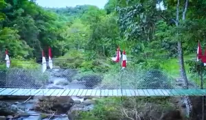 Rampung dalam Dua Minggu, Kolaborasi TNI - Warga Sindupaten Selesaikan Jembatan Gantung Garuda