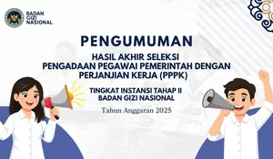 Hasil Seleksi Kompetensi PPPK BGN 2025 Diumumkan, Ketahui Arti Kode R, L, TH, hingga APS, Cek Namamu Apakah Lulus?